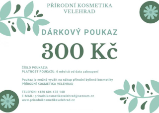 Dárkový poukaz 300 Kč - elektronický