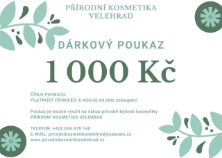 Dárkový poukaz 1000 Kč - elektronický